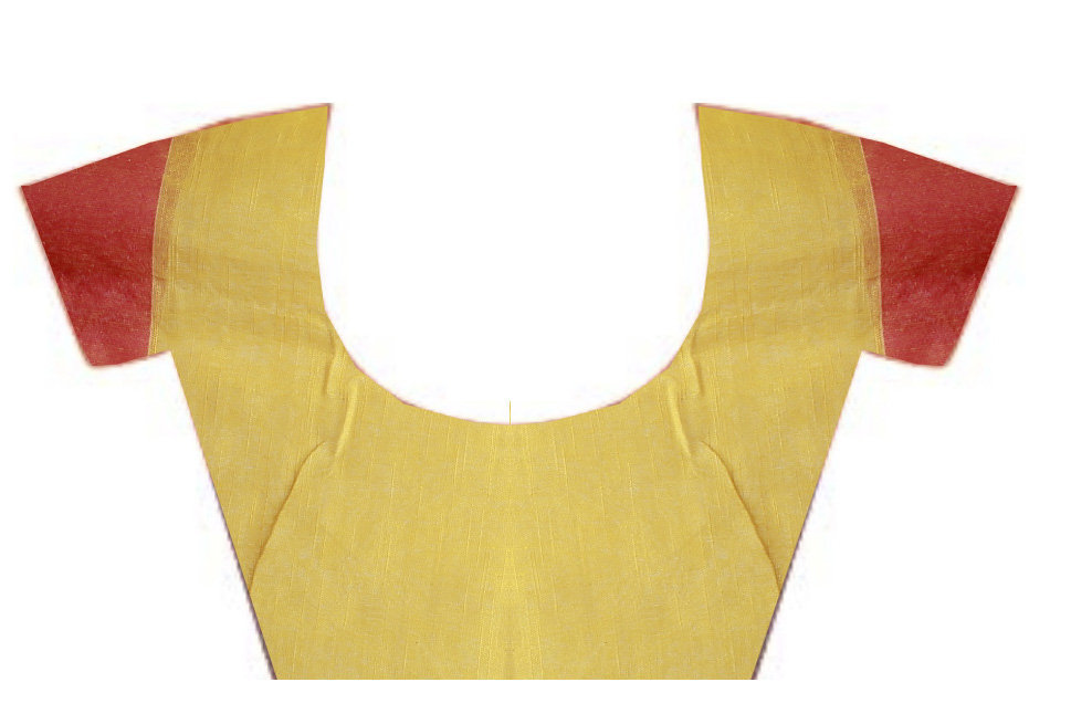 Yellow Pure Cotton Clasic_Than Hand Loom Saree (806)